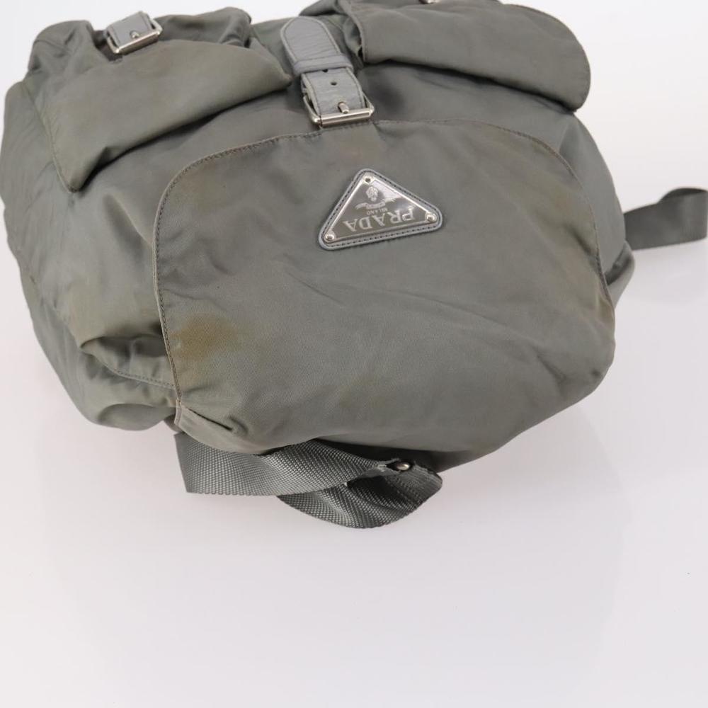 PRADA Backpack Nylon Green Silver Auth 141751 - Picture 6 of 16